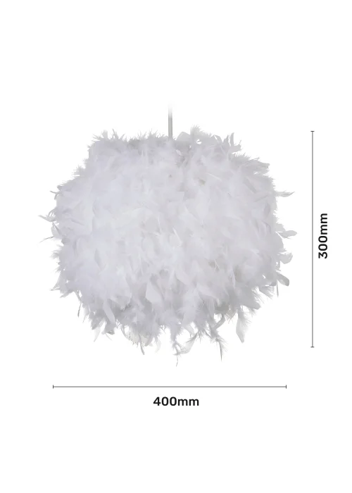 Glow Feather Shade White (30cm x 40cm) - One Size Image 5