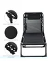 Outsunny Foldable Sun Lounger, Outdoor 4 Level Adjustable Backrest Reclining Chaise Chair - No Size Image 5