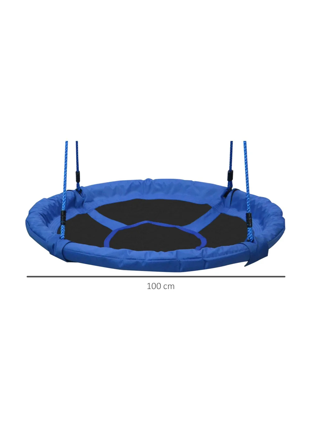 HOMCOM Round Tree Swing Seat with Hanging Kit (100cm x 180cm) - No Size Image 2