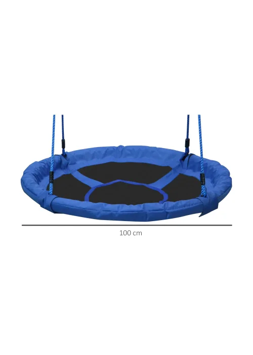 HOMCOM Round Tree Swing Seat with Hanging Kit (100cm x 180cm) - No Size Image 2