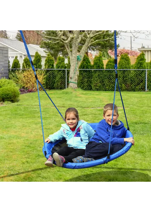HOMCOM Round Tree Swing Seat with Hanging Kit (100cm x 180cm) - No Size Image 1