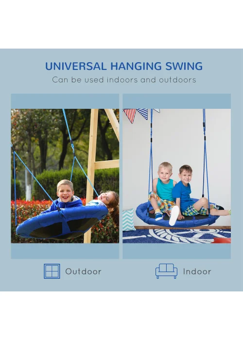 HOMCOM Round Tree Swing Seat with Hanging Kit (100cm x 180cm) - No Size Image 4