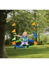 Outsunny Saucer Tree Swing Metal Tube Adjustable Rope Garden Blue Green Orange - One Size Image 1