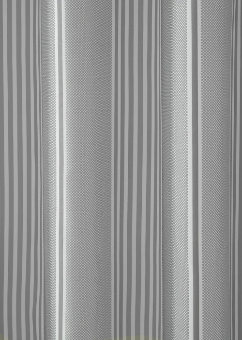 Catherine Lansfield Textured Stripe Shower Curtain - One Size Image 3