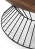 Julian Bowen Jersey Round Wire Coffee Table Walnut & Black (40 x 80 x 80 cm) - No Size Image 3