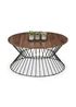 Julian Bowen Jersey Round Wire Coffee Table Walnut & Black (40 x 80 x 80 cm) - No Size Image 4