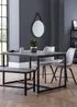 Julian Bowen Staten Concrete Dining Table (75 x 120 x 80 cm) - One Size Image 1