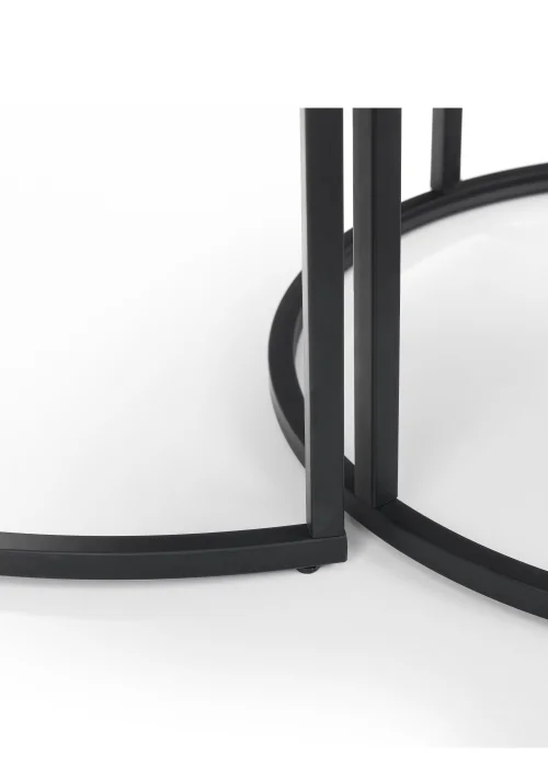 Julian Bowen Staten Concrete Round Nesting Coffee Table (50 x 80 x 80 cm) - One Size Image 4