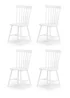 Julian Bowen Set Of 4 Torino Chairs White (90 x 52 x 49 cm) - No Size Image 1