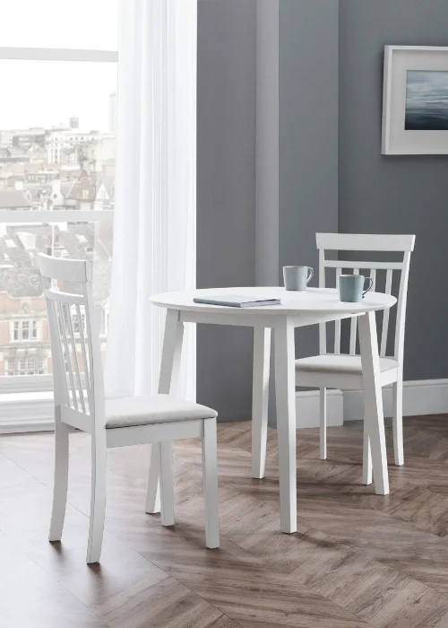 Julian Bowen Coast Dropleaf Table White (75 x 90 x 90 cm) - No Size Image 3