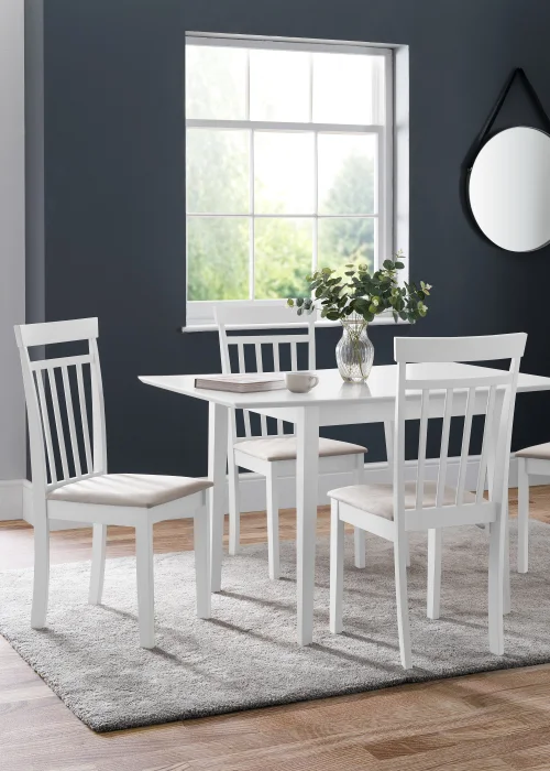Julian Bowen Set Of 2 Coast Dining Chairs White (94 x 44 x 50 cm) - No Size Image 3