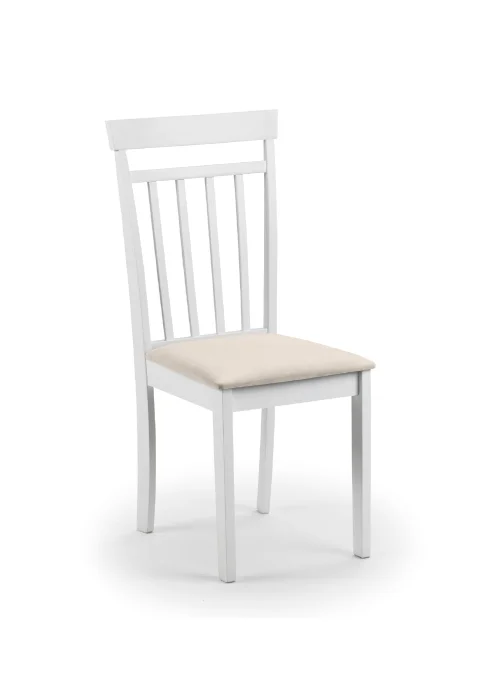 Julian Bowen Set Of 2 Coast Dining Chairs White (94 x 44 x 50 cm) - No Size Image 2