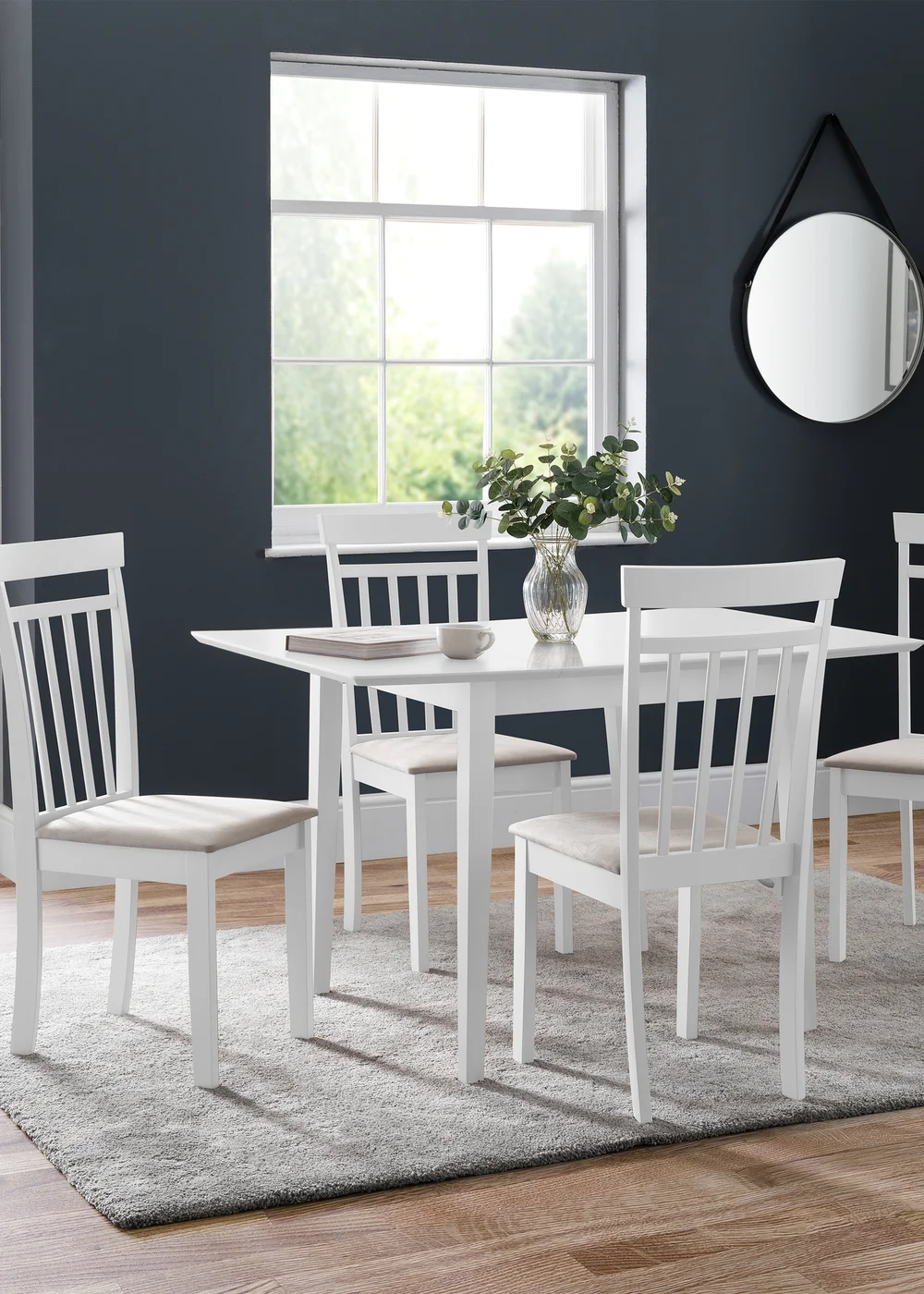 Julian Bowen Set Of 2 Coast Dining Chairs White (94 x 44 x 50 cm) - No Size Image 1