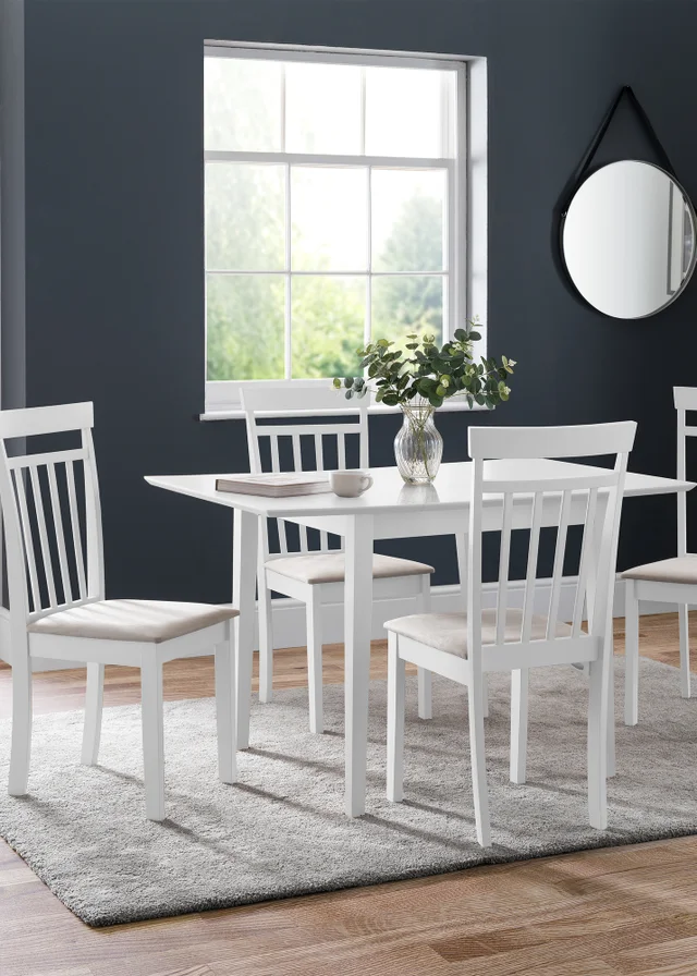 Julian Bowen Set Of 2 Coast Dining Chairs White (94 x 44 x 50 cm)