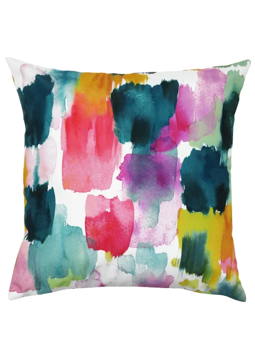 Evans Lichfield Watercolours Outdoor Filled Cushion (43cm x 43cm x 8cm) - 43W X 43D Image 1