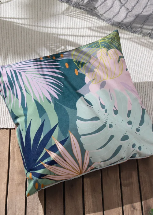 furn. Leafy Outdoor Filled Cushion (43cm x 43cm x 8cm) - 43W X 43D Image 1