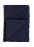 Catherine Lansfield Cosy Diamond Faux Fur Soft 130x170cm Blanket Throw Navy Blue - One Size Image 3
