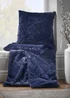 Catherine Lansfield Cosy Diamond Faux Fur Soft 130x170cm Blanket Throw Navy Blue - One Size Image 2