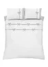 Catherine Lansfield Milo Bow Duvet Cover Set White - Single Image 5