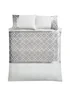 Catherine Lansfield Lattice Cut Velvet Duvet Cover Set Natural - Double Image 5