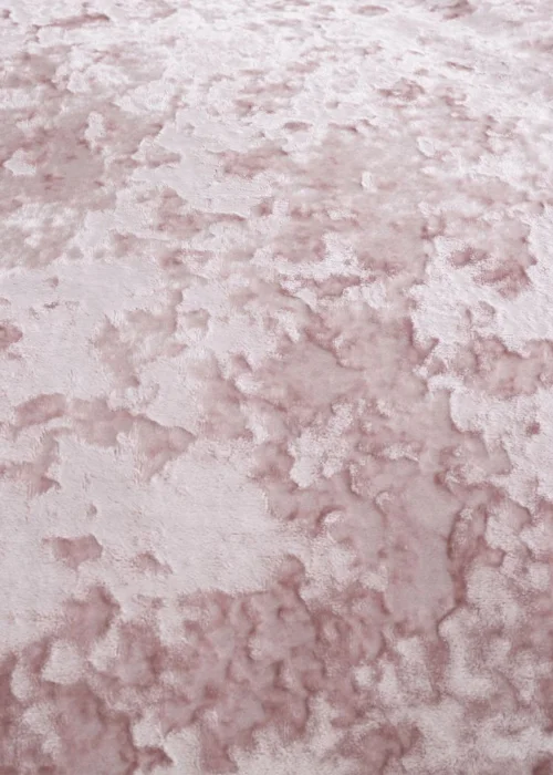 Catherine Lansfield Crushed Velvet Duvet Cover Set Blush Pink - Double Image 4