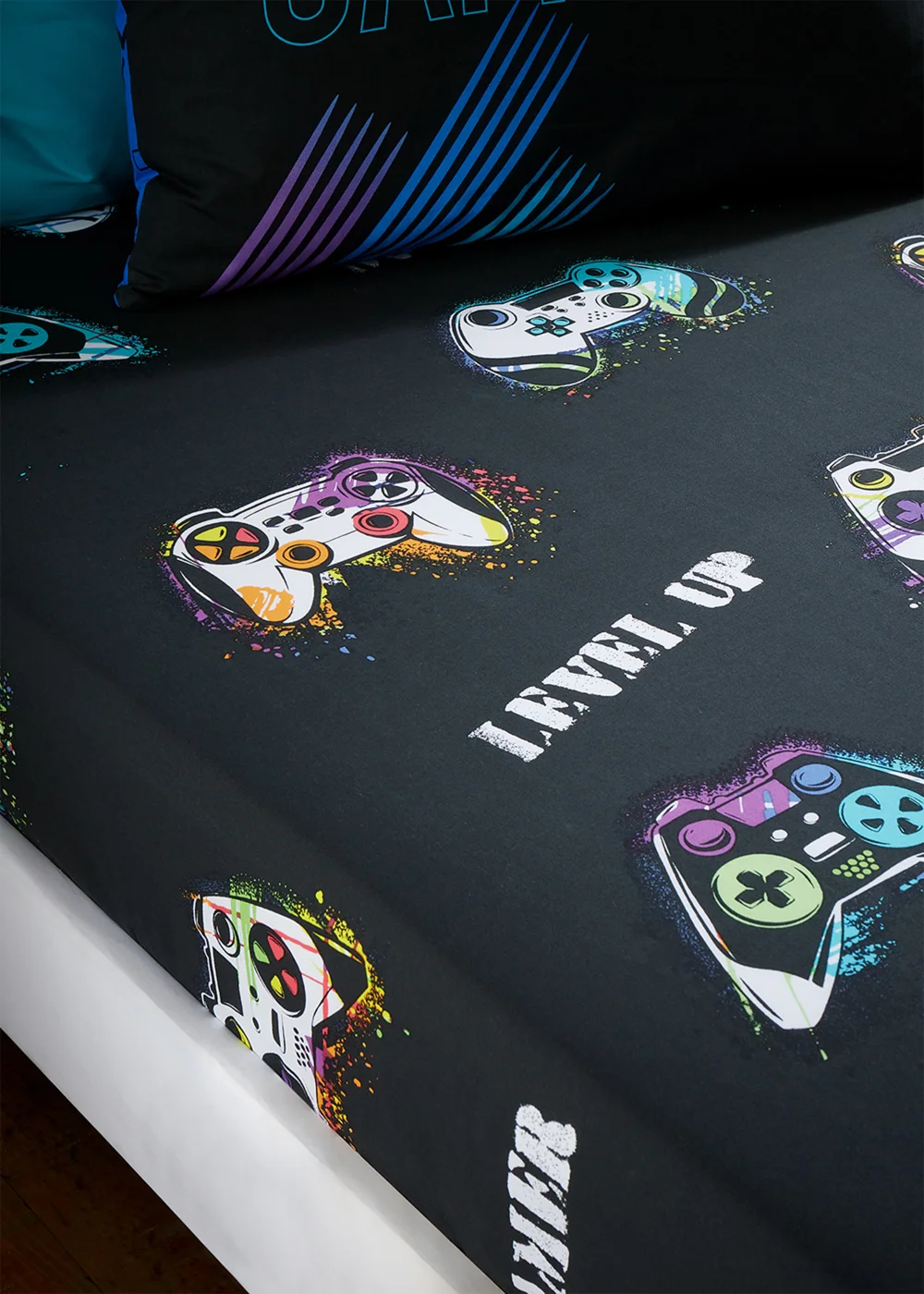 Catherine Lansfield Game Over Fitted Bed Sheet - Fitted Single Image 1