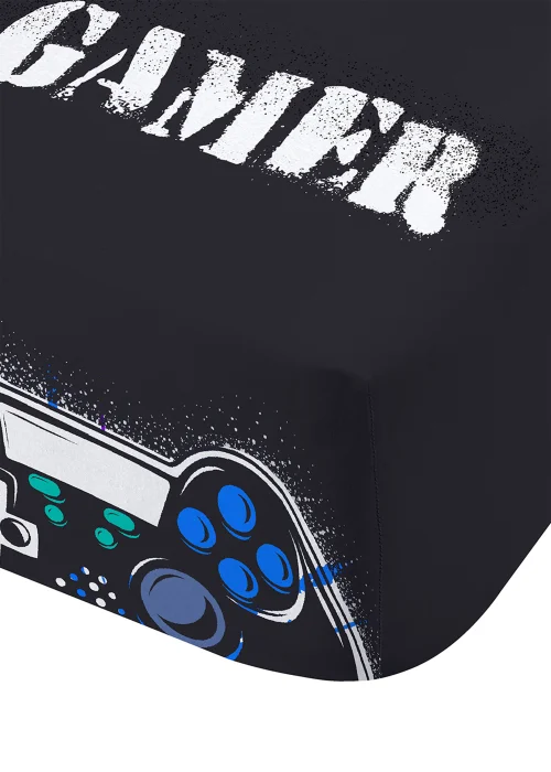 Catherine Lansfield Game Over Fitted Bed Sheet - Fitted Single Image 2