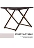Outsunny Folding Square Bistro Rattan Coffee Table (40cm x 40cm x 40cm) - No Size Image 5