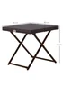Outsunny Folding Square Bistro Rattan Coffee Table (40cm x 40cm x 40cm) - No Size Image 3