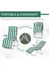 Outsunny Set of 2 Garden Patio Foldable Sun Recliners Loungers - No Size Image 5