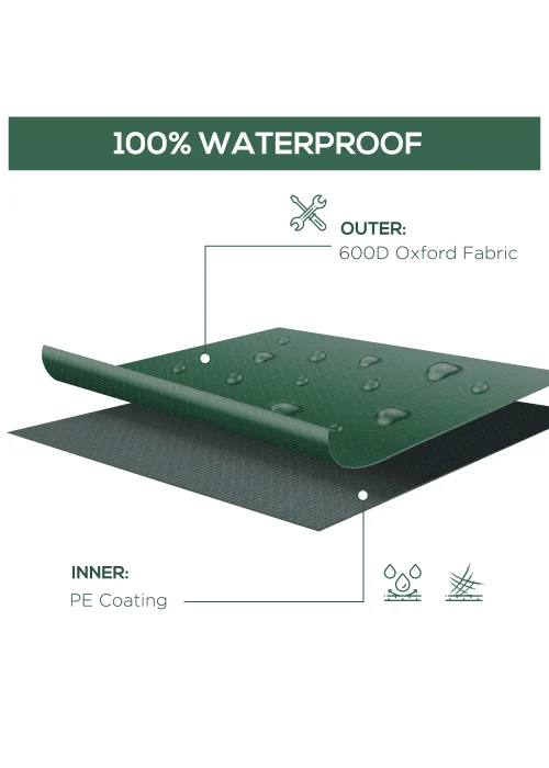 Outsunny 245x165x55cm UV Rain Protective Cover For Garden Patio Wicker Rattan - 245x165x55cm Image 4