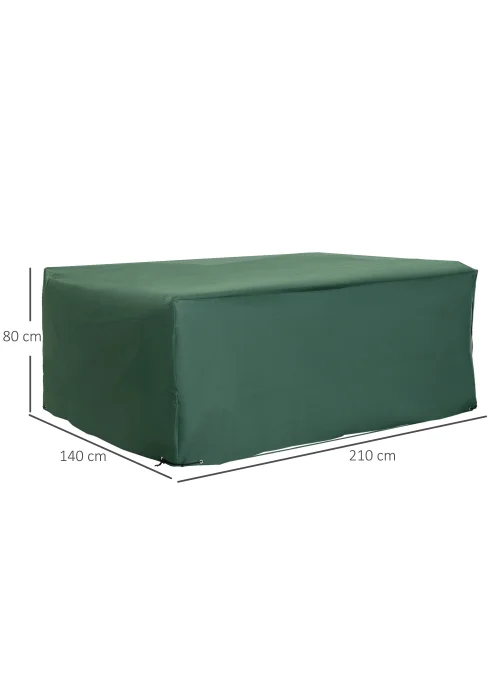 Outsunny 600D Oxford Patio Set Cover Outdoor Garden Rattan Furniture Protection Cover Protector 210 x 140 x 80 cm - 210x140x80cm Image 3