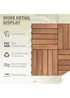 Outsunny 27 Pcs Wooden Interlocking Decking Tiles - No Size Image 4