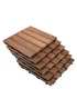 Outsunny 27 Pcs Wooden Interlocking Decking Tiles - No Size Image 2
