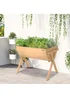 Outsunny Wooden Planter Raised Bed Stand Vegetable Flower Bed 100 x 70 x 80cm - One Size Image 1