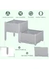 Outsunny 40cm x 40cm x 44cm Set of 2 26L Garden Raised Bed Elevated Patio Flower Plant Planter Box - No Size Image 4