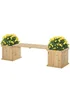 Outsunny 37L Wooden Garden Planter & Bench Combination Garden Raised Bed 176 x 38 x 40 cm - No Size Image 2