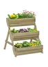 Outsunny 3 Tier 66L Raised Garden Bed Wooden Elevated Planter Box 65 x 75 x 76cm - No Size Image 2