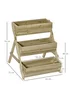 Outsunny 3 Tier 66L Raised Garden Bed Wooden Elevated Planter Box 65 x 75 x 76cm - No Size Image 3