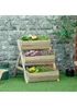 Outsunny 3 Tier 66L Raised Garden Bed Wooden Elevated Planter Box 65 x 75 x 76cm - No Size Image 1