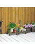 Outsunny 2 Pack Plant Stand with Wheels Flowerpot Holder 30L x 30W x 7Hcm - No Size Image 1