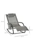 Outsunny Outdoor Garden Rocking Chair, Patio Sun Lounger Rocker Chair with Breathable Mesh Fabric - No Size Image 3