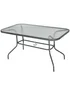 Outsunny Metal Garden Table with Umbrella Hole, 140L x 80Wcm - No Size Image 1