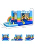 Outsunny Inflatable Rainbow Bouncy Castle (155cm x 280cm x 170cm) - No Size Image 2