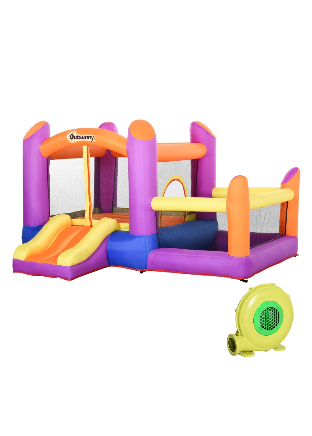 Outsunny Inflatable Bouncy Castle (170cm x 280cm x 250cm) - One Size Image 2