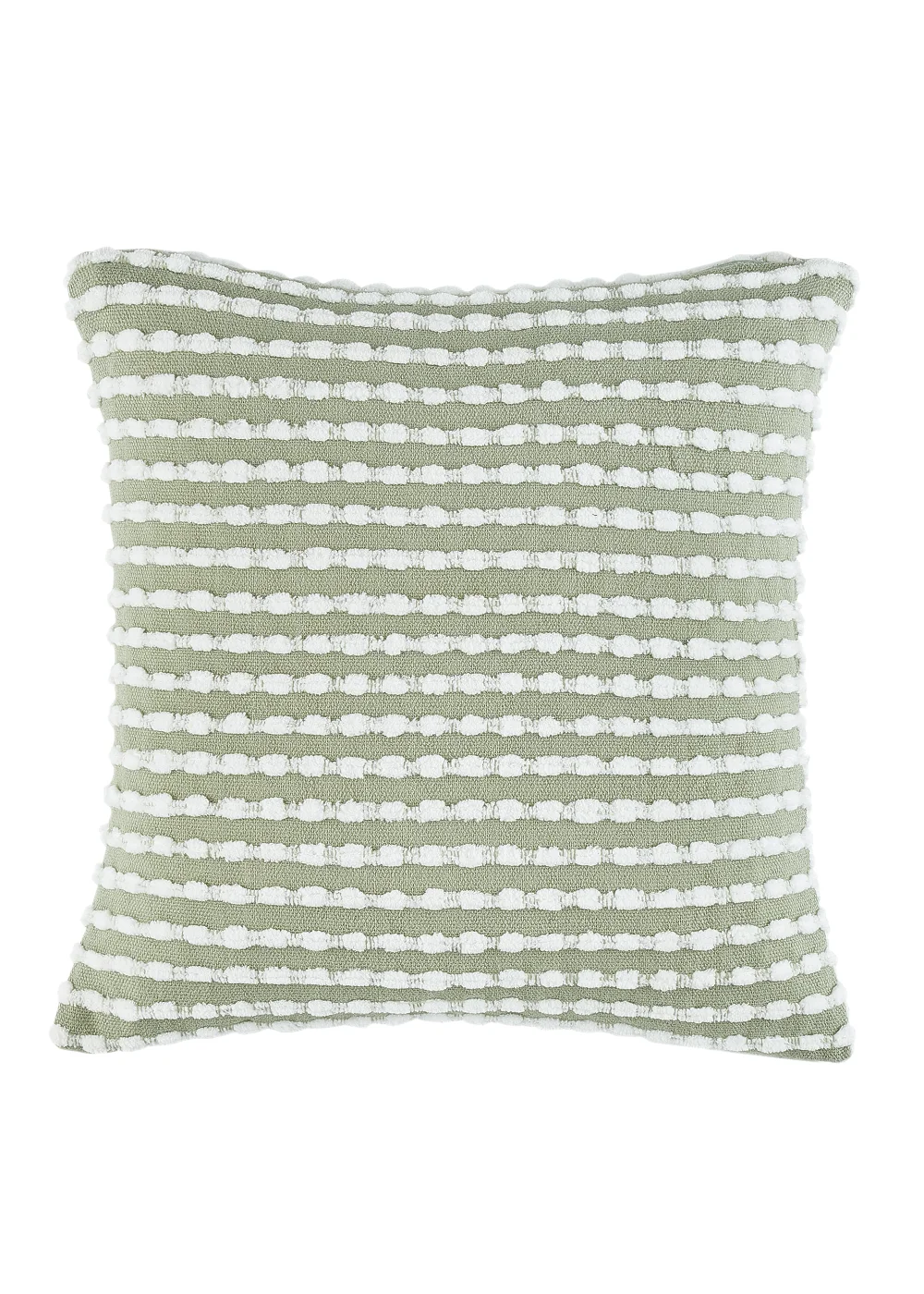 Catherine Lansfield Stab Stitch 43x43cm Cushion Sage Green - 43W X 43D Image 1