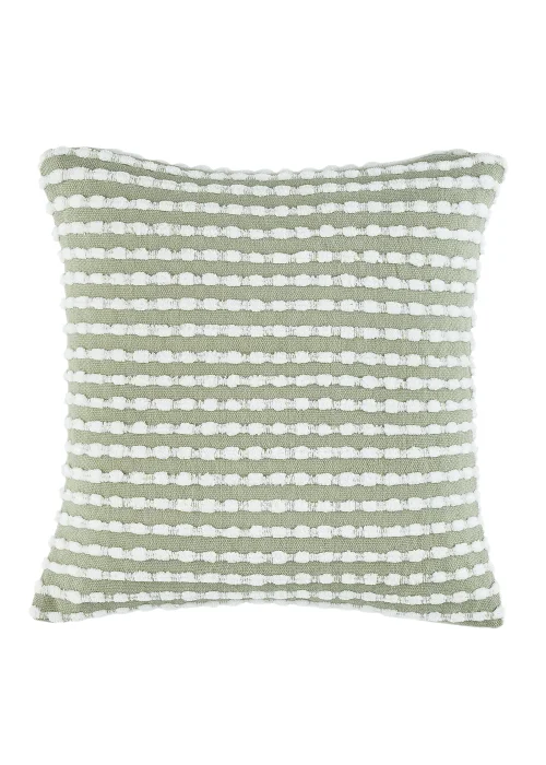 Catherine Lansfield Stab Stitch 43x43cm Cushion Sage Green - 43W X 43D Image 1