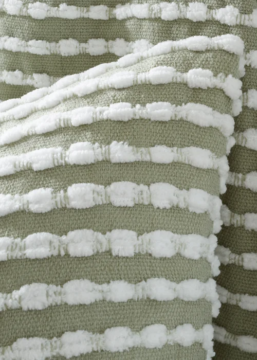 Catherine Lansfield Stab Stitch 43x43cm Cushion Sage Green - 43W X 43D Image 3