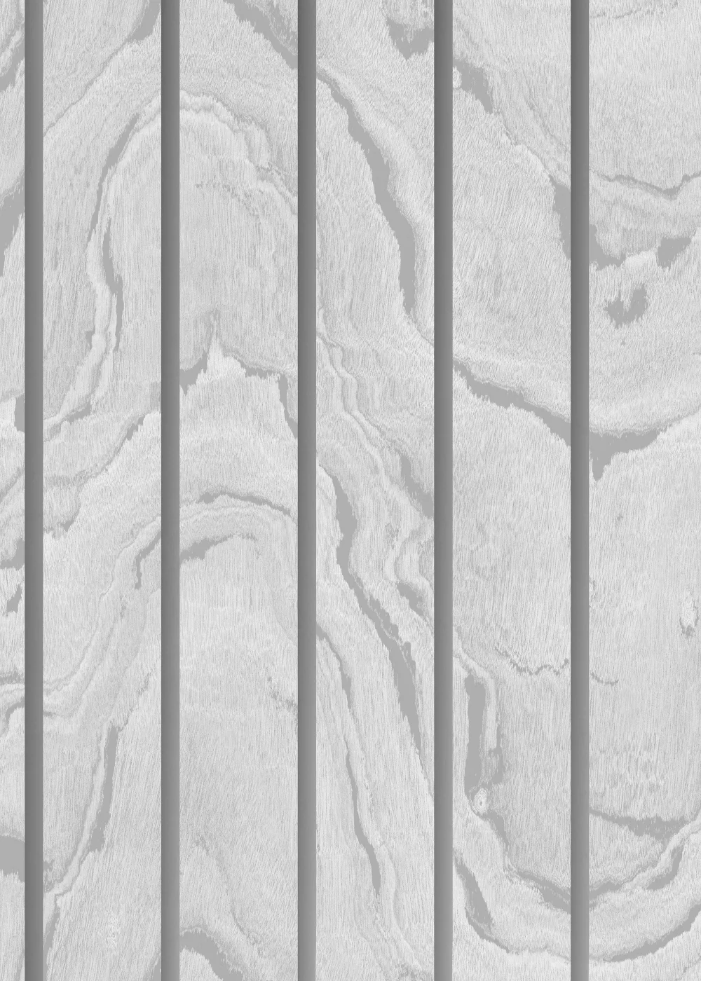 Muriva Woodgrain Panel Silver Wallpaper - One Size Image 1