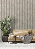 Muriva Woodgrain Panel Natural Wallpaper - One Size Image 2
